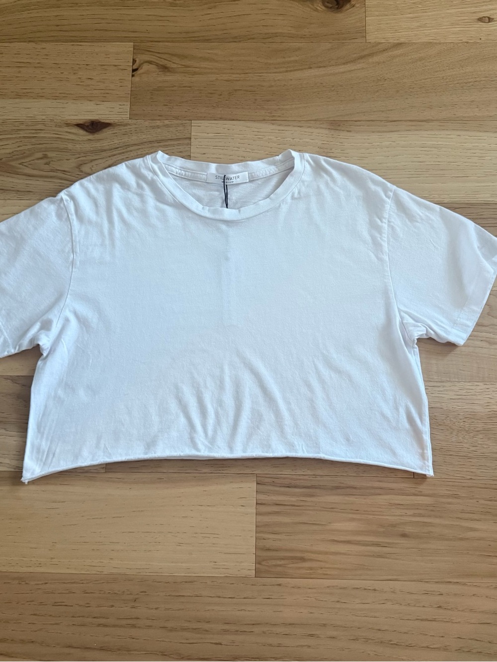 Stillwater BOYFRIEND CROP TEE White Size Medium - Picture 2 of 10
